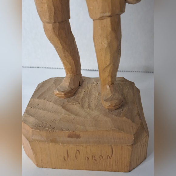 Caron Folk Art Quebec Wood Carving Basswood Vintage 1960s-70s - Picture 12 of 12